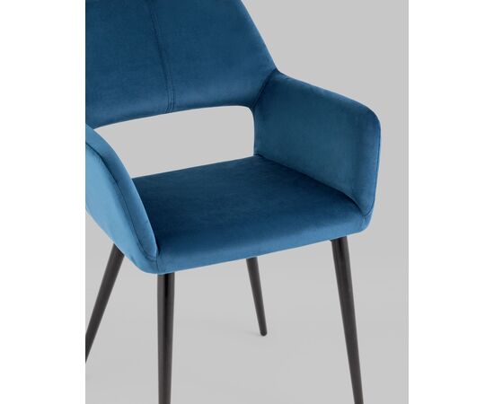 Стул Денди велюр синий, изображение 8 | Интернет магазин мебели и декора LifeDekor