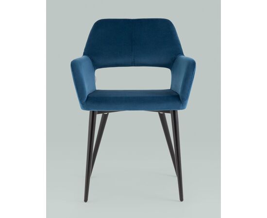 Стул Денди велюр синий, изображение 3 | Интернет магазин мебели и декора LifeDekor