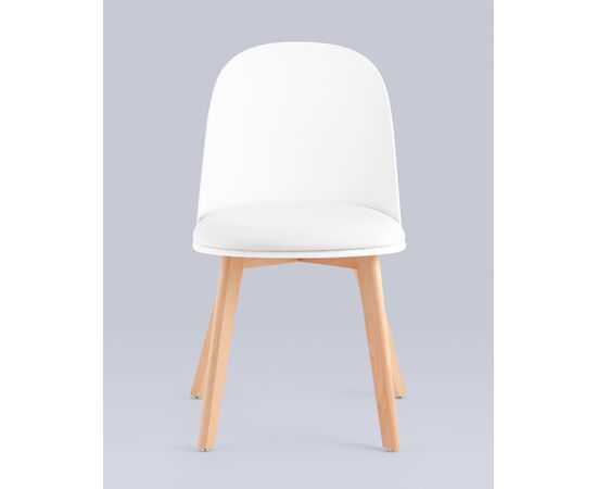 Стул Fog с подушкой белый деревянные ножки, изображение 3 | Интернет магазин мебели и декора LifeDekor