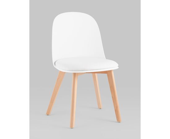 Стул Fog с подушкой белый деревянные ножки, изображение 2 | Интернет магазин мебели и декора LifeDekor