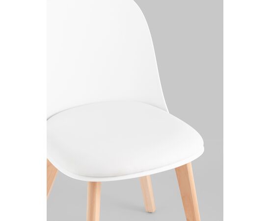 Стул Fog с подушкой белый деревянные ножки, изображение 8 | Интернет магазин мебели и декора LifeDekor