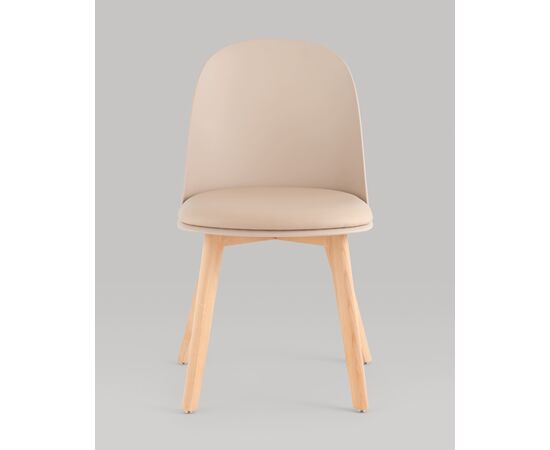 Стул Fog с подушкой бежевый деревянные ножки, изображение 4 | Интернет магазин мебели и декора LifeDekor