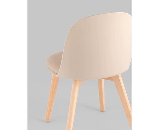 Стул Fog с подушкой бежевый деревянные ножки, изображение 8 | Интернет магазин мебели и декора LifeDekor