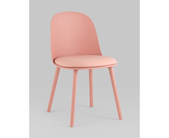 Стул Fog с подушкой пластик пыльно-розовый, изображение 2 | Интернет магазин мебели и декора LifeDekor