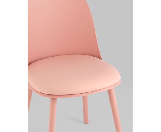 Стул Fog с подушкой пластик пыльно-розовый, изображение 10 | Интернет магазин мебели и декора LifeDekor