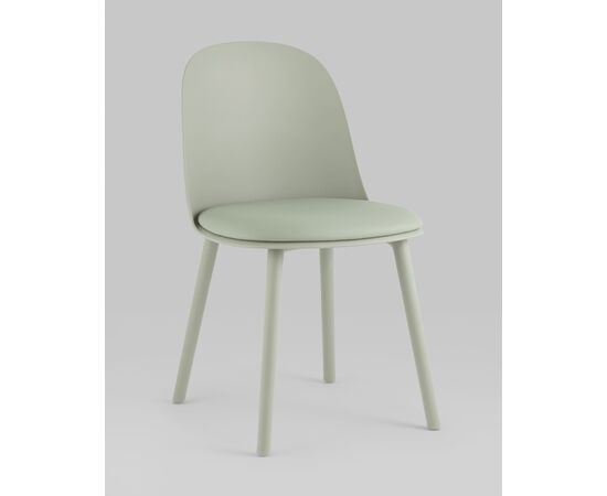 Стул Fog с подушкой пластик серо-зеленый, изображение 2 | Интернет магазин мебели и декора LifeDekor