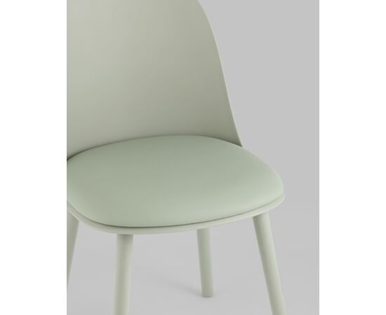 Стул Fog с подушкой пластик серо-зеленый, изображение 8 | Интернет магазин мебели и декора LifeDekor