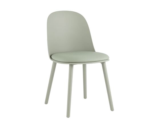 Стул Fog с подушкой пластик серо-зеленый | Интернет магазин мебели и декора LifeDekor