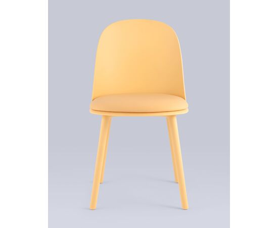 Стул Fog с подушкой пластик желтый, изображение 3 | Интернет магазин мебели и декора LifeDekor