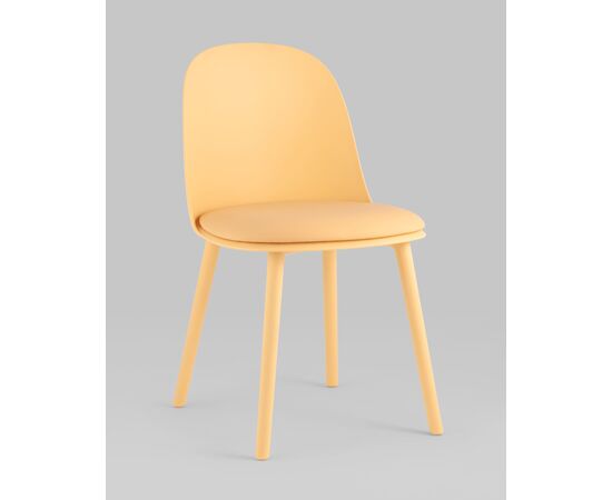 Стул Fog с подушкой пластик желтый, изображение 2 | Интернет магазин мебели и декора LifeDekor