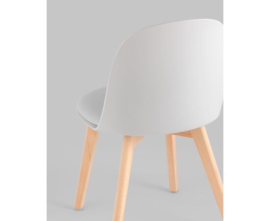 Стул Fog с подушкой светло-серый деревянные ножки, изображение 7 | Интернет магазин мебели и декора LifeDekor