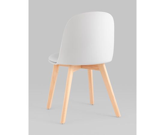 Стул Fog с подушкой светло-серый деревянные ножки, изображение 6 | Интернет магазин мебели и декора LifeDekor