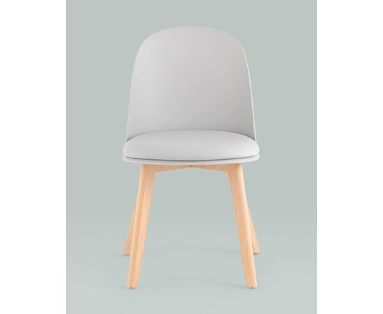 Стул Fog с подушкой светло-серый деревянные ножки, изображение 3 | Интернет магазин мебели и декора LifeDekor