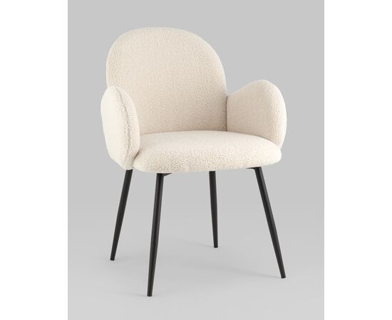 Стул Wave букле белый, изображение 2 | Интернет магазин мебели и декора LifeDekor