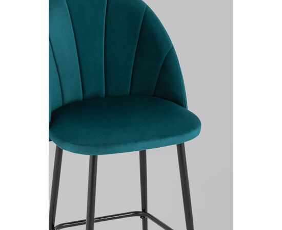 Стул полубарный Логан велюр изумрудный, изображение 8 | Интернет магазин мебели и декора LifeDekor