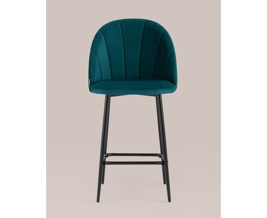 Стул полубарный Логан велюр изумрудный, изображение 3 | Интернет магазин мебели и декора LifeDekor
