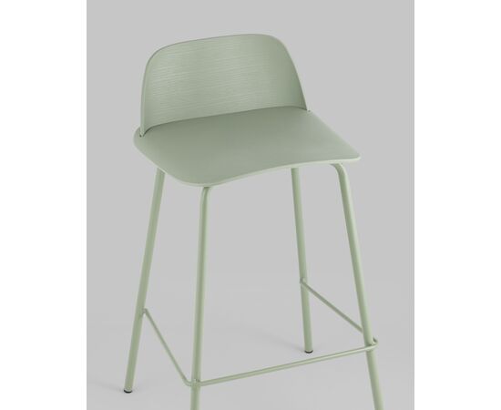 Стул полубарный Mist серо-зеленый, изображение 8 | Интернет магазин мебели и декора LifeDekor