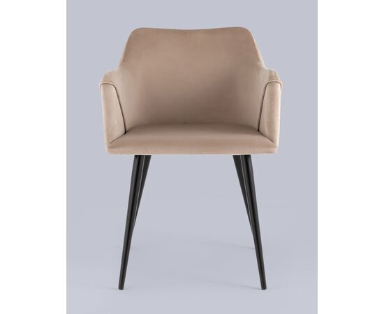 Стул с подлокотниками Джоэл велюр бежевый, изображение 3 | Интернет магазин мебели и декора LifeDekor