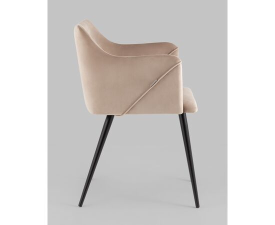 Стул с подлокотниками Джоэл велюр бежевый, изображение 4 | Интернет магазин мебели и декора LifeDekor