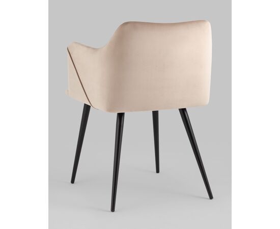 Стул с подлокотниками Джоэл велюр бежевый, изображение 6 | Интернет магазин мебели и декора LifeDekor