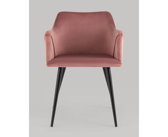 Стул с подлокотниками Джоэл велюр пыльно-розовый, изображение 3 | Интернет магазин мебели и декора LifeDekor