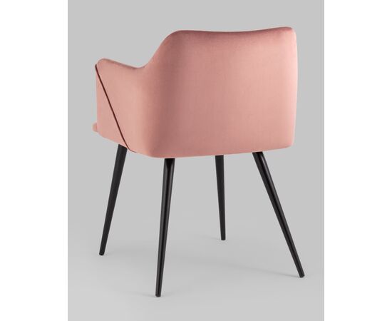Стул с подлокотниками Джоэл велюр пыльно-розовый, изображение 6 | Интернет магазин мебели и декора LifeDekor