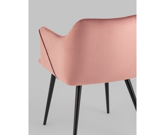 Стул с подлокотниками Джоэл велюр пыльно-розовый, изображение 7 | Интернет магазин мебели и декора LifeDekor