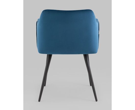 Стул с подлокотниками Джоэл велюр синий, изображение 5 | Интернет магазин мебели и декора LifeDekor