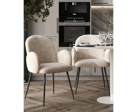 Стул Wave букле белый, изображение 9 | Интернет магазин мебели и декора LifeDekor