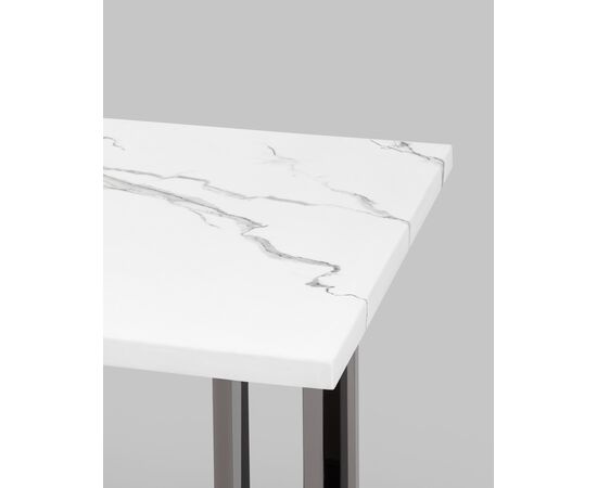 Журнальный столик Нэйтан 61*61 белый мрамор сталь темный хром, изображение 13 | Интернет магазин мебели и декора LifeDekor