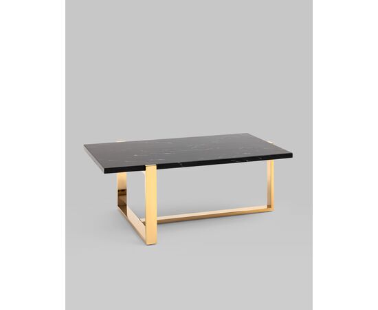 Журнальный столик Тоби 109*66 черный мрамор сталь золото, изображение 2 | Интернет магазин мебели и декора LifeDekor