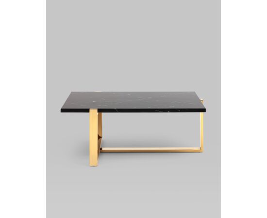 Журнальный столик Тоби 109*66 черный мрамор сталь золото, изображение 10 | Интернет магазин мебели и декора LifeDekor