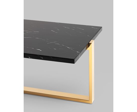 Журнальный столик Тоби 109*66 черный мрамор сталь золото, изображение 12 | Интернет магазин мебели и декора LifeDekor