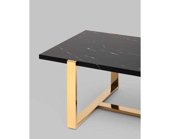 Журнальный столик Тоби 109*66 черный мрамор сталь золото, изображение 13 | Интернет магазин мебели и декора LifeDekor