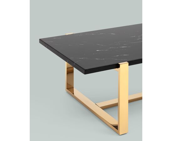 Журнальный столик Тоби 109*66 черный мрамор сталь золото, изображение 11 | Интернет магазин мебели и декора LifeDekor
