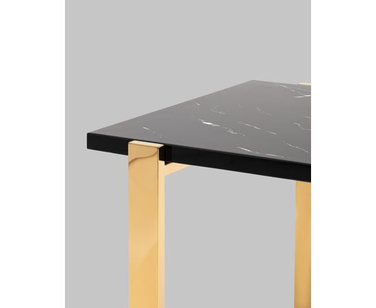 Журнальный столик Тоби 61*61 черный мрамор сталь золото, изображение 8 | Интернет магазин мебели и декора LifeDekor