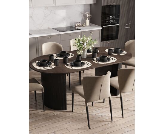 Стол обеденный Ballet 200*100*75 темное дерево, изображение 3 | Интернет магазин мебели и декора LifeDekor