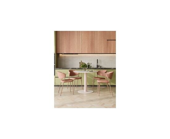 Стол обеденный Stem D90 терраццо, изображение 3 | Интернет магазин мебели и декора LifeDekor