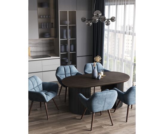 Стол обеденный Ballet 180*90*75 темное дерево, изображение 4 | Интернет магазин мебели и декора LifeDekor