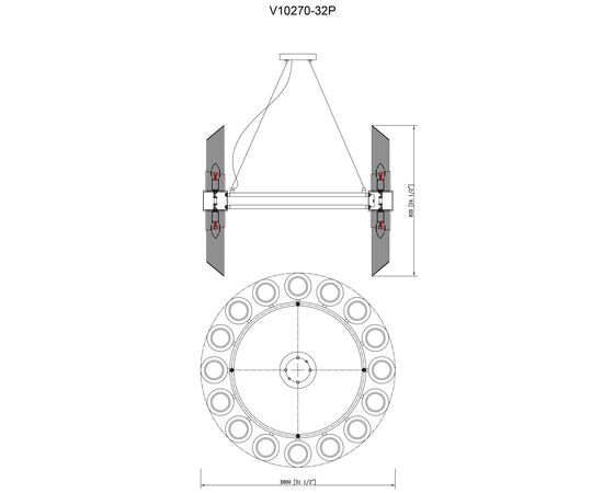 Люстра подвесная Moderli V10270-32P Strict, изображение 6 | Интернет магазин мебели и декора LifeDekor