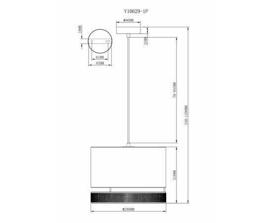 Светильник подвесной Moderli V10629-1P Gela, изображение 12 | Интернет магазин мебели и декора LifeDekor
