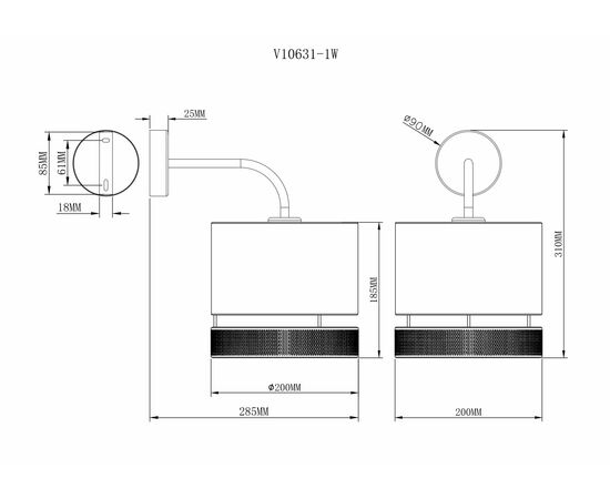 Бра Moderli V10631-1W Gela, изображение 7 | Интернет магазин мебели и декора LifeDekor