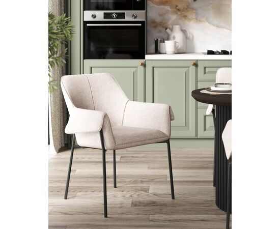 Кресло Бесс рогожка бежевый, изображение 11 | Интернет магазин мебели и декора LifeDekor