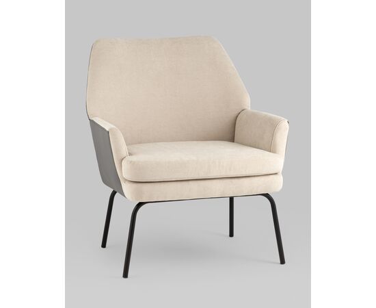 Кресло Харви бежевый с серой экокожей, изображение 2 | Интернет магазин мебели и декора LifeDekor