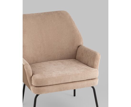 Кресло Харви светло-коричневый с коричневой экокожей, изображение 8 | Интернет магазин мебели и декора LifeDekor