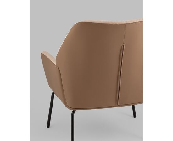 Кресло Харви светло-коричневый с коричневой экокожей, изображение 7 | Интернет магазин мебели и декора LifeDekor