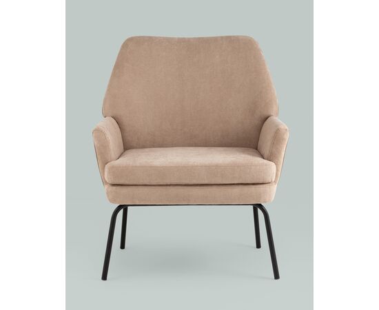 Кресло Харви светло-коричневый с коричневой экокожей, изображение 3 | Интернет магазин мебели и декора LifeDekor