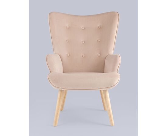 Кресло Хью велюр бежевый, изображение 5 | Интернет магазин мебели и декора LifeDekor