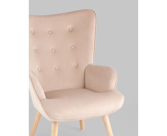 Кресло Хью велюр бежевый, изображение 10 | Интернет магазин мебели и декора LifeDekor