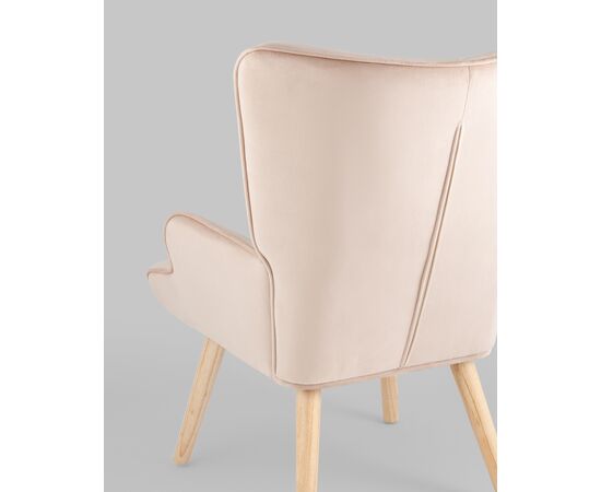 Кресло Хью велюр бежевый, изображение 9 | Интернет магазин мебели и декора LifeDekor